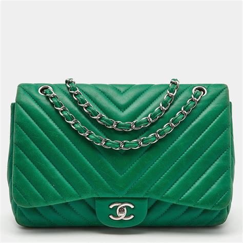 chanel chevron bag mini|chanel green 17s chevron.